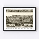 Vintage Map of Harriman, Tennessee 1892
