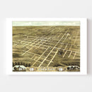 Vintage Map of Jackson, Tennessee 1870