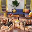 Patio Furniture Set: Patio Dining Set+Teak Wood Side Table+3 Pieces Patio Rattan Bistro Set by LJGDeals