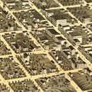 Vintage Map of Knoxville, Tennessee 1871