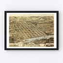 Vintage Map of Knoxville, Tennessee 1871