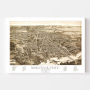 Vintage Map of Knoxville, Tennessee 1886
