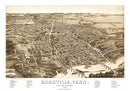 Vintage Map of Knoxville, Tennessee 1886