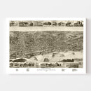 Vintage Map of Memphis, Tennessee 1887