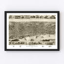 Vintage Map of Memphis, Tennessee 1887