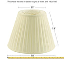 18"W x 14"H Empire BoxPleat Egg Shell Lamp Shade