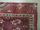 2.5' X 4' Antique Handmade Bokhara Turkoman Yamud Wool Rug Kilim Backing NICE