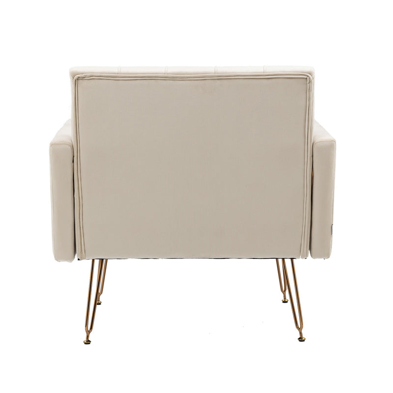 Accent Chair, leisure single sofa with Rose Golden feet