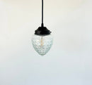 Vintage Clear Beehive Hobnail Glass Pendant