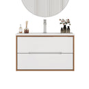32-Inch Wall-Mounted Bathroom Vanity With Sink Combo