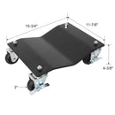 Heavy Duty Steel Vehicle Dollies with Brakes, 2500Lbs Capacity by HouseOfZazla
