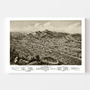 Vintage Map of Anniston, Alabama 1888