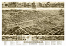 Vintage Map of Birmingham, Alabama 1885