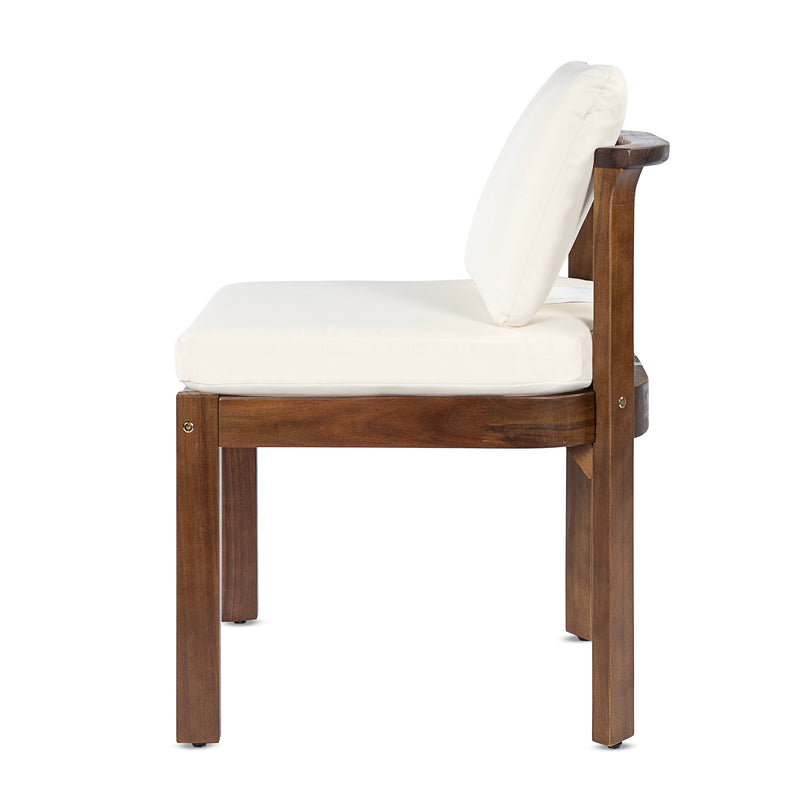 Acacia Wood Outdoor Dining Chair (Set of 2), photo 8 of 10