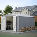 10 x 12 ft. Outdoor Storage Shed with Floor Frame Kit by HouseOfZazla
