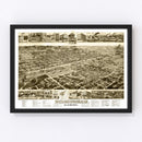 Vintage Map of Birmingham, Alabama 1885