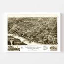 Vintage Map of Gadsden, Alabama 1887
