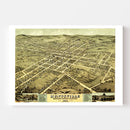 Vintage Map of Huntsville, Alabama 1871