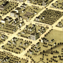 Vintage Map of Huntsville, Alabama 1871
