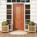 Patio Wooden Bench with Planter 2 Person Patio Bench-Natural by LJGDeals