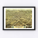 Vintage Map of Huntsville, Alabama 1871