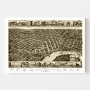 Vintage Map of Montgomery, Alabama 1887