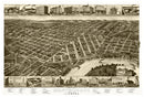 Vintage Map of Montgomery, Alabama 1887