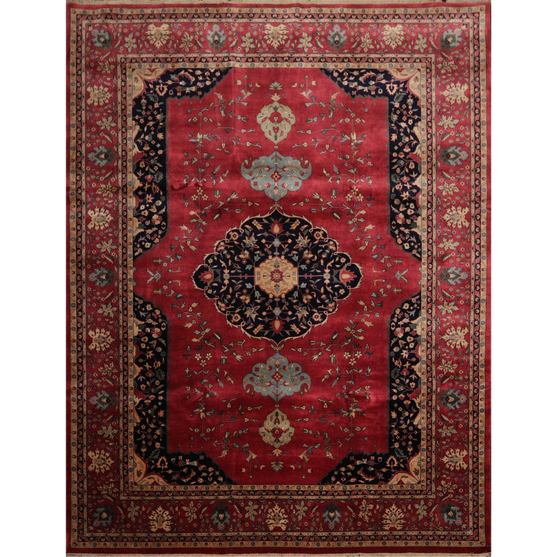 8'11"x11'8" Hand Knotted 100% Wool Ferahan 250 KPSI Oriental Area Rug Rose