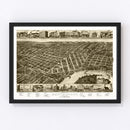 Vintage Map of Montgomery, Alabama 1887