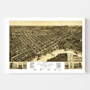 Vintage Map of Selma, Alabama 1887