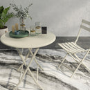 3 Piece Patio Bistro Set Of Foldable Round Table And Chairs by HouseOfZazla