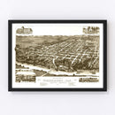 Vintage Map of Tuskaloosa, Alabama 1887
