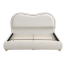 Upholstered Platform Bed Frame With Curved Headboard by HouseOfZazla