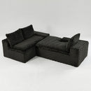 Modular Sofa, Convertible Twin Seat With Chaise Lounge