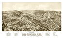 Vintage Map of Hot Springs, Arkansas 1888