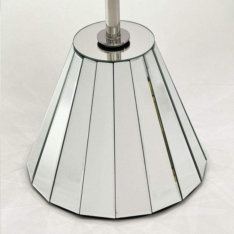 Mirrored Coffee Table Side Table Tempered Glass Desktop Round End Table Small End Table Side Table Coffee Table Bedside Table Night Stand for Living Room Bedroom