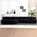 Upholstered Sofa Free Combined Sofa Couch With 2 Chaise Lounge And Five Back Pillows For Living Room by HouseOfZazla