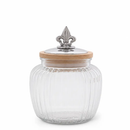 Fleur De Lis Knob Glass Canisters by Arthur Court Designs
