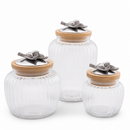 Olive Knob Glass Canisters by Arthur Court Designs