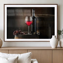 Red Wine and Bottle Canvas Print