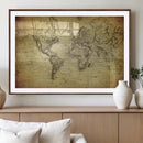 Push Pin World Map Canvas Print – Travel Tracker Wall Art