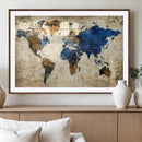 World Map Canvas Print – Detailed Map of the World Wall Art by MyGreatCanvas | Canvas Wall Art Prints | Photo Prints & Wall Decor