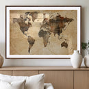 Push Pin World Map Canvas Print – Framed Travel Tracker Wall by MyGreatCanvas | Canvas Wall Art Prints | Photo Prints & Wall Decor