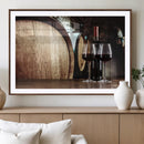 Wine and Barrel Wall Art Canvas Print by MyGreatCanvas | Canvas Wall Art Prints | Photo Prints & Wall Decor