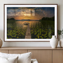 Lake and Flower Wall Art Canvas Print