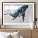 Watercolor Whale Wall Art Canvas Print by MyGreatCanvas | Canvas Wall Art Prints | Photo Prints & Wall Decor