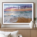 Coastal Sunset Art Beach Canvas Wall Art Print | Ocean Waves by MyGreatCanvas | Canvas Wall Art Prints | Photo Prints & Wall Decor