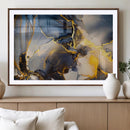 Large Abstract Wall Art Print -  Gold and Blue Abstract