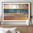 Serene Beach Path Canvas Art, Giclee Canvas Print with