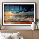 Golden Hour Sunset Over Ocean Waves Wall Art Canvas Print | by MyGreatCanvas | Canvas Wall Art Prints | Photo Prints & Wall Decor